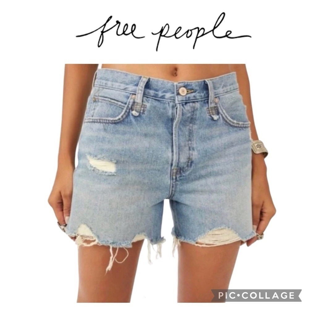 Free People Makai Cut-off distressed Shorts size 25 NWT